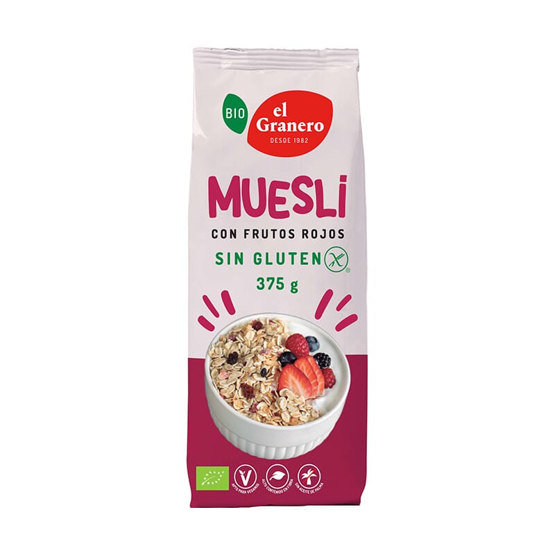 Muesli Con Frutos Rojos Sin Gluten Bio 375g