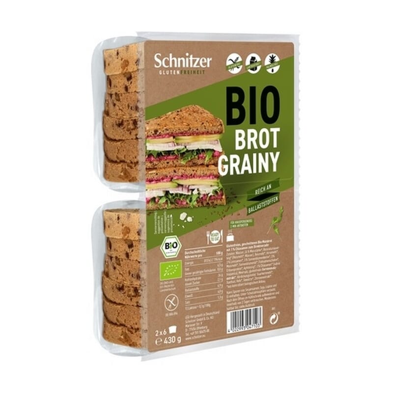 Pan De Molde Rebanadas Grainy Sin Gluten 430g