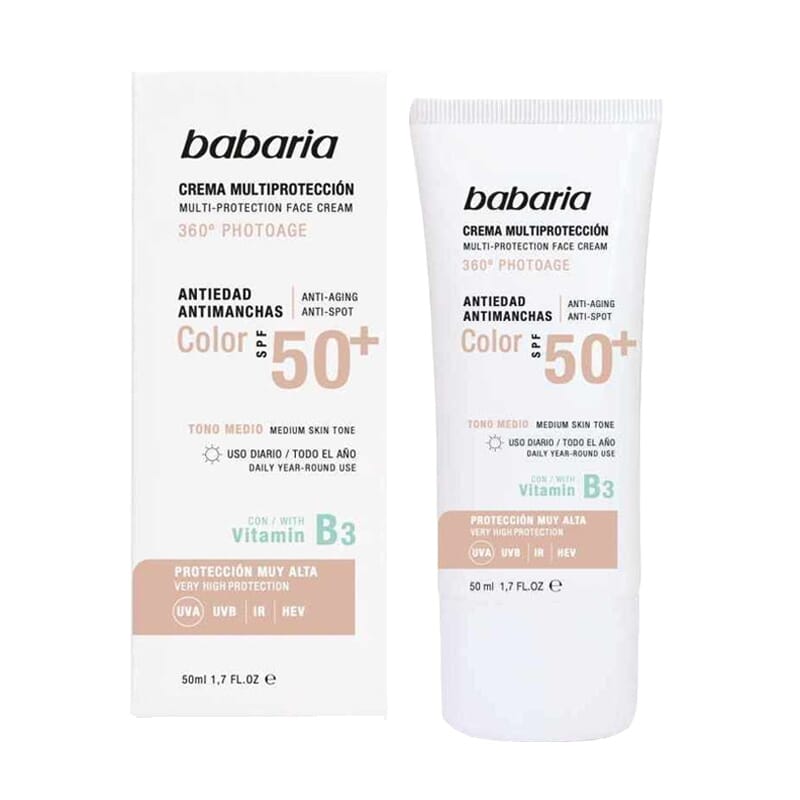 Crema Multiprotección Antiedad Antimanchas Color SPF50+ 50 ml