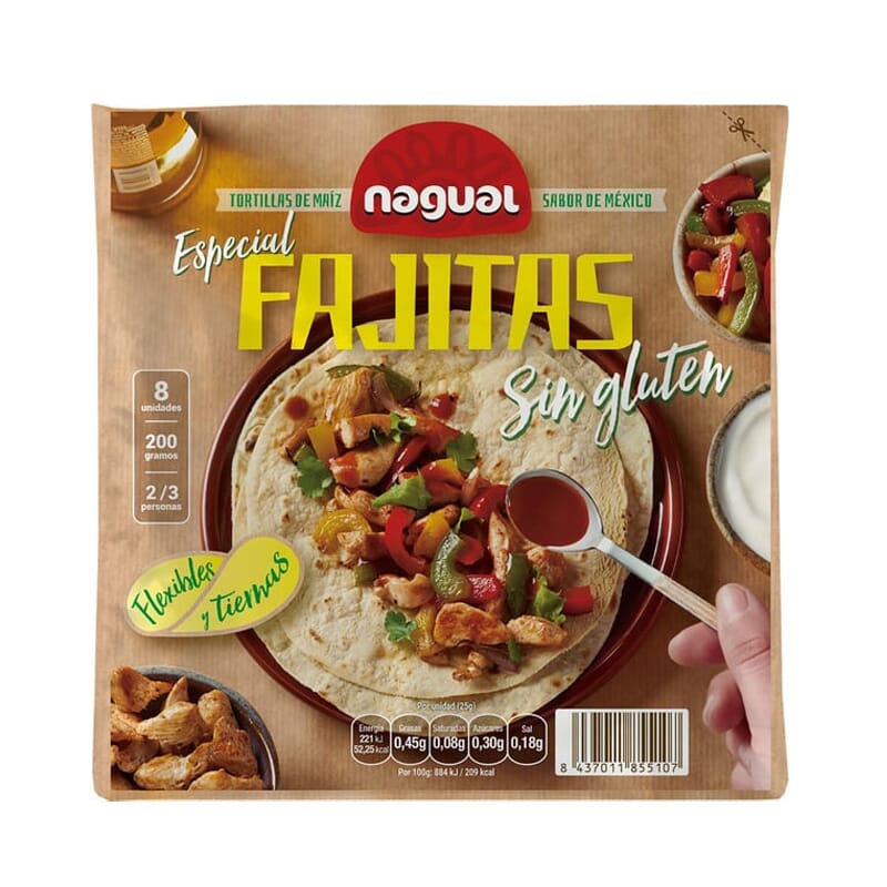 Especial Fajitas Tortillas De Maíz Sin Gluten 200g