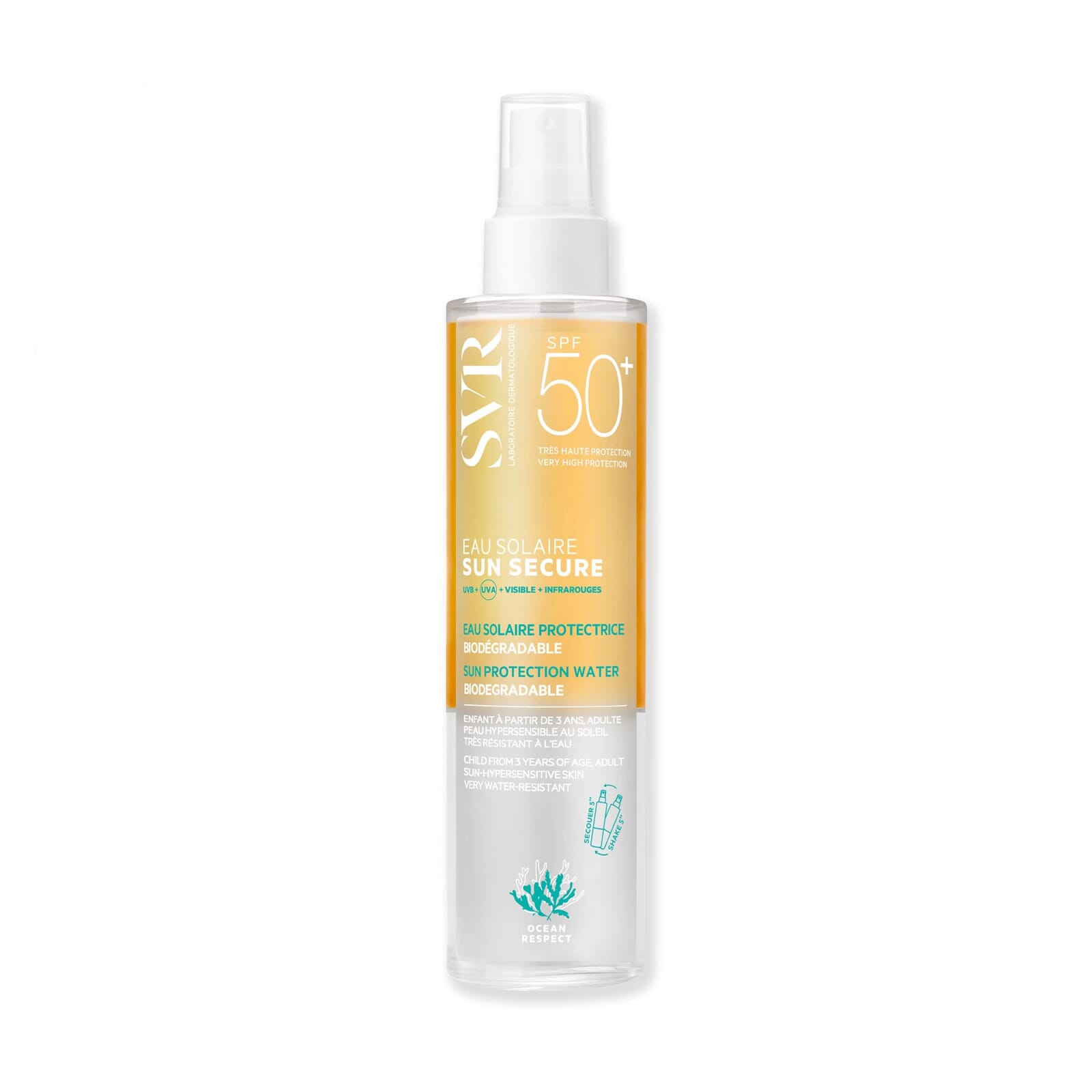 Sun Secure Protector Solar Agua Biodegradable SPF50+ 200 ml