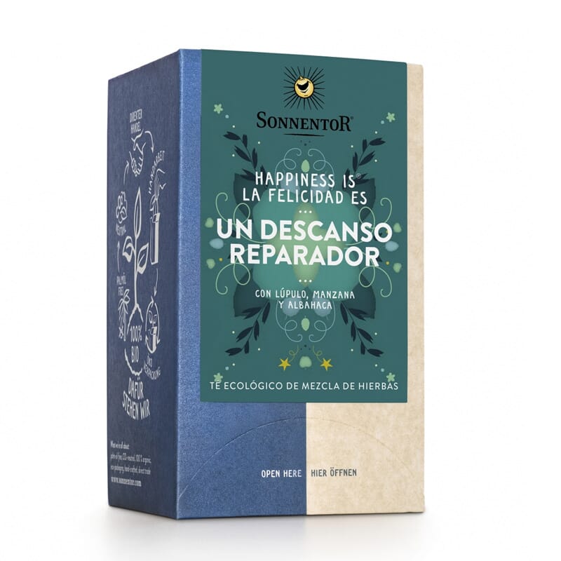 Happiness Descanso Reparador Lúpulo Manzana Albahaca 18 Infusiones