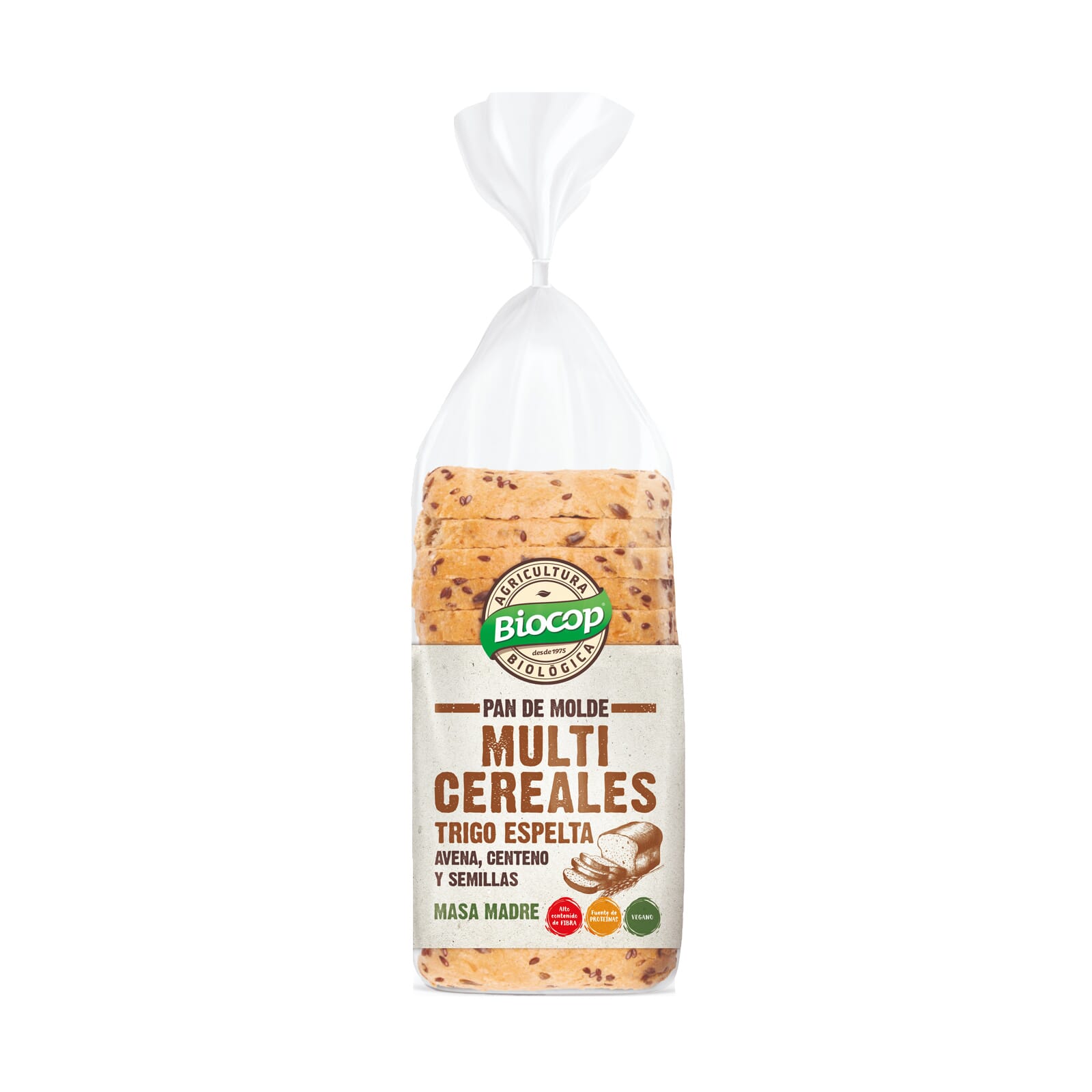 Pan De Molde Multi Cereales Trigo Espelta Con Semillas Bio 400g