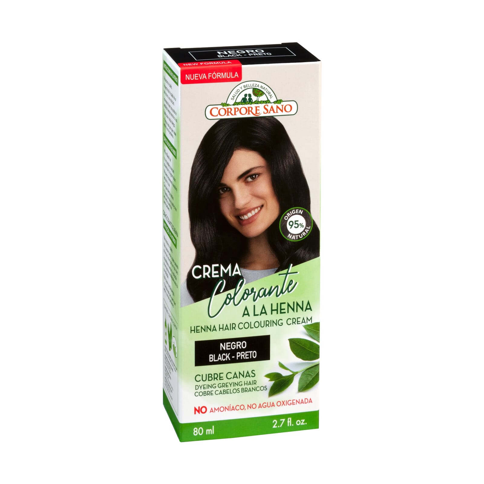 Crema Colorante A La Henna Negro 80 ml