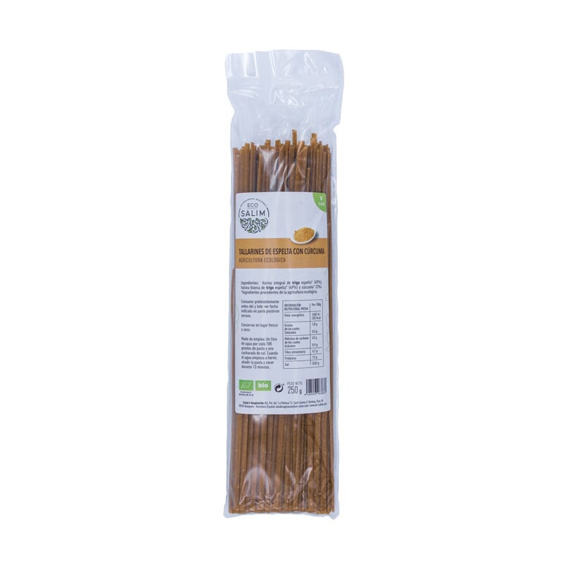 Tallarines De Espelta Con Cúrcuma Bio 250g