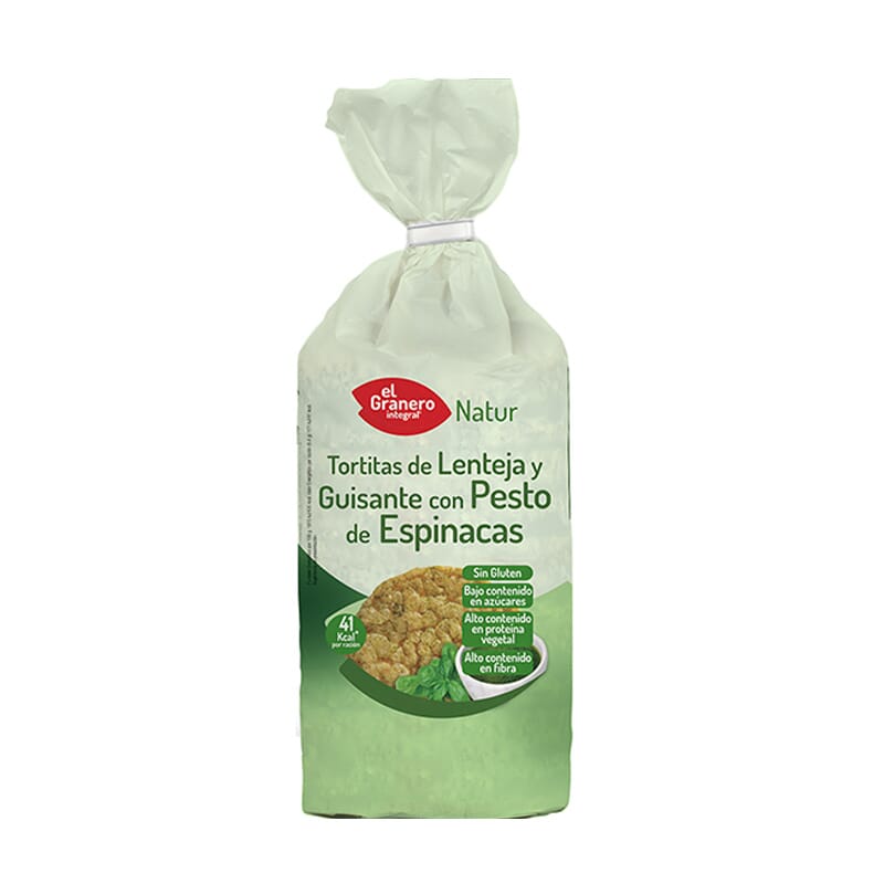 Lentij- en erwtenpannenkoekjes met spinaziepesto 122g